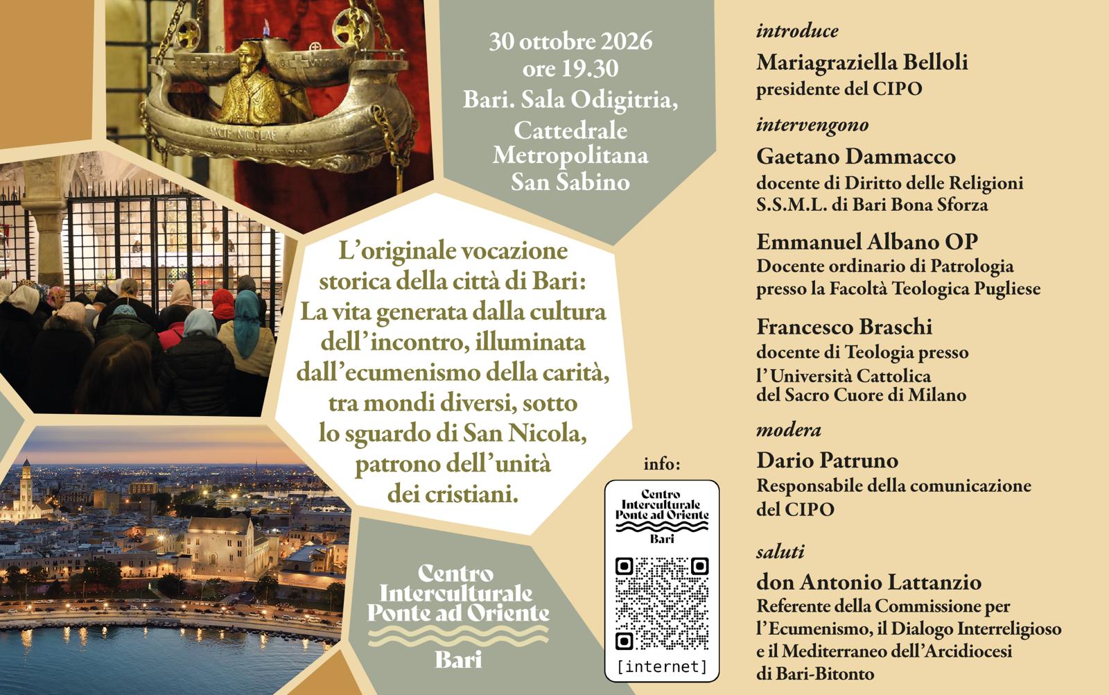 Incontro. L’originale vocazione della città di Bari